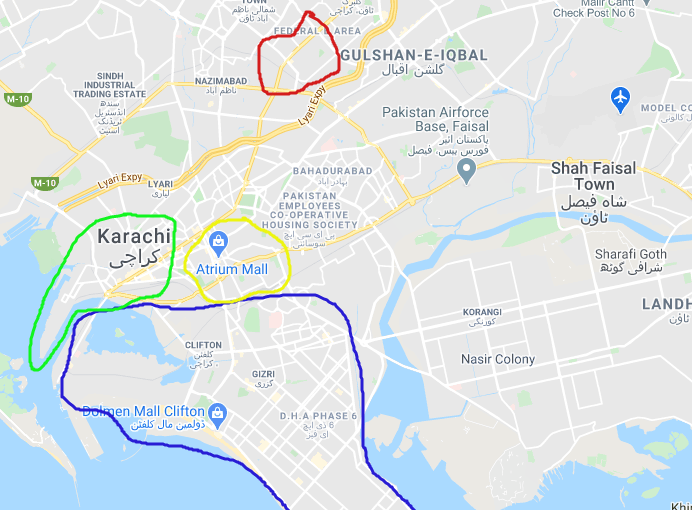 Map Of Karachi 692x510 